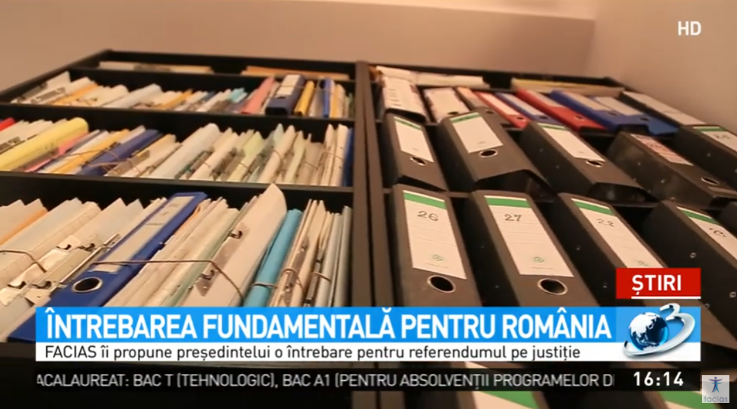 , FACIAS propune Președintelui Rom&acirc;niei &icirc;ntrebarea pentru Referendumul pe justiție din Rom&acirc;nia, FACIAS