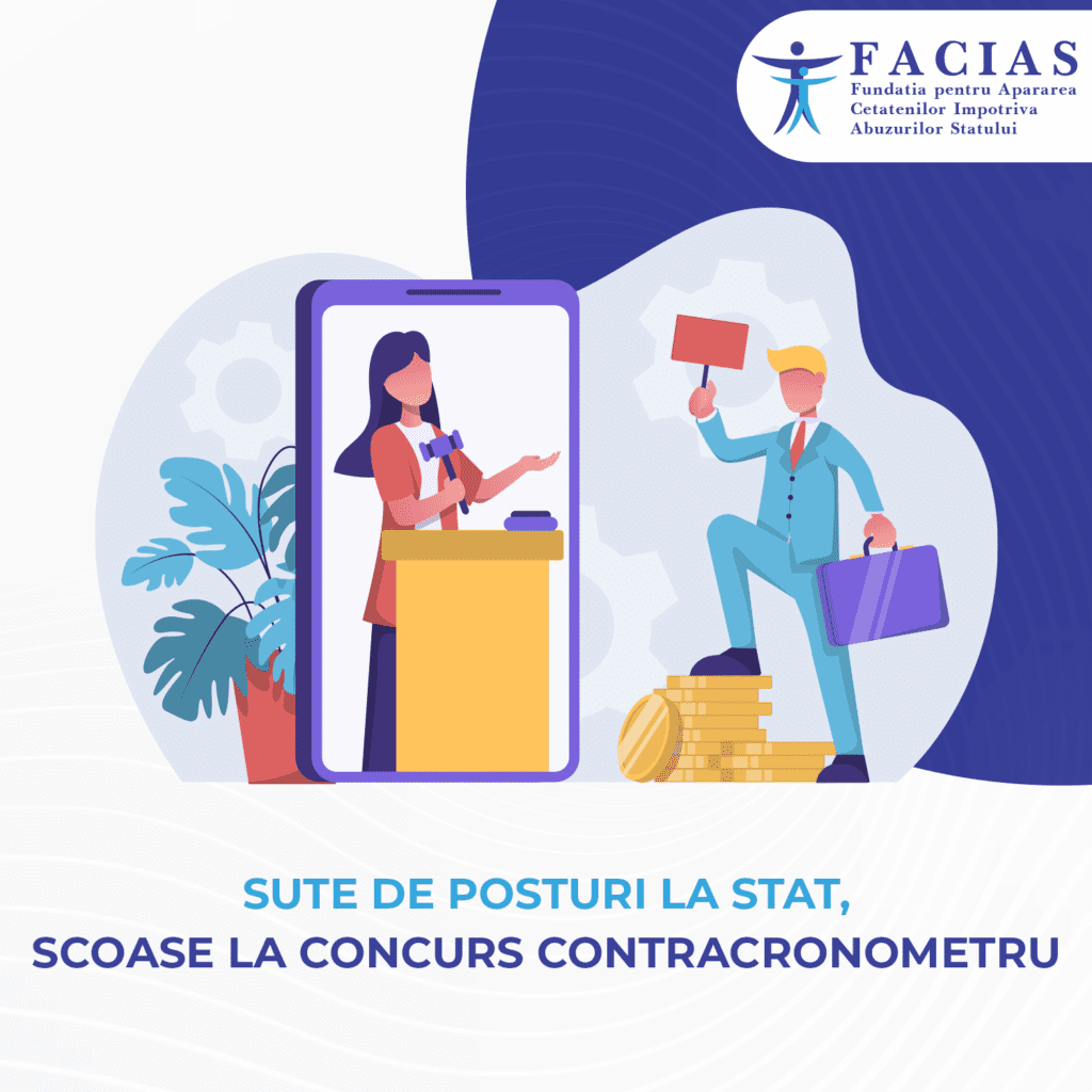 , Sute de posturi la stat, scoase la concurs contracronometru, FACIAS