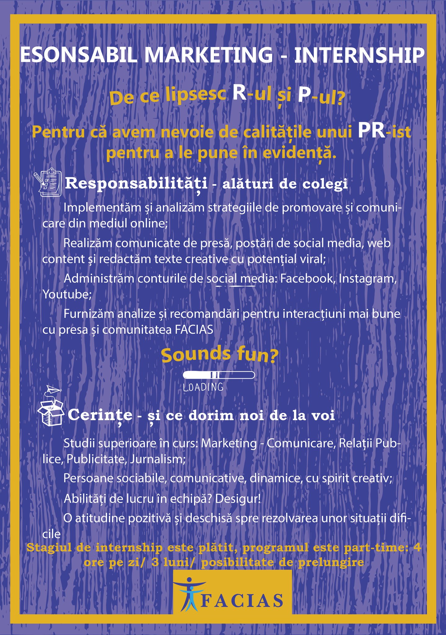 , Mai poți aplica doar 3 zile pentru internship-ul plătit &icirc;n ariile Marketing-ului, FACIAS