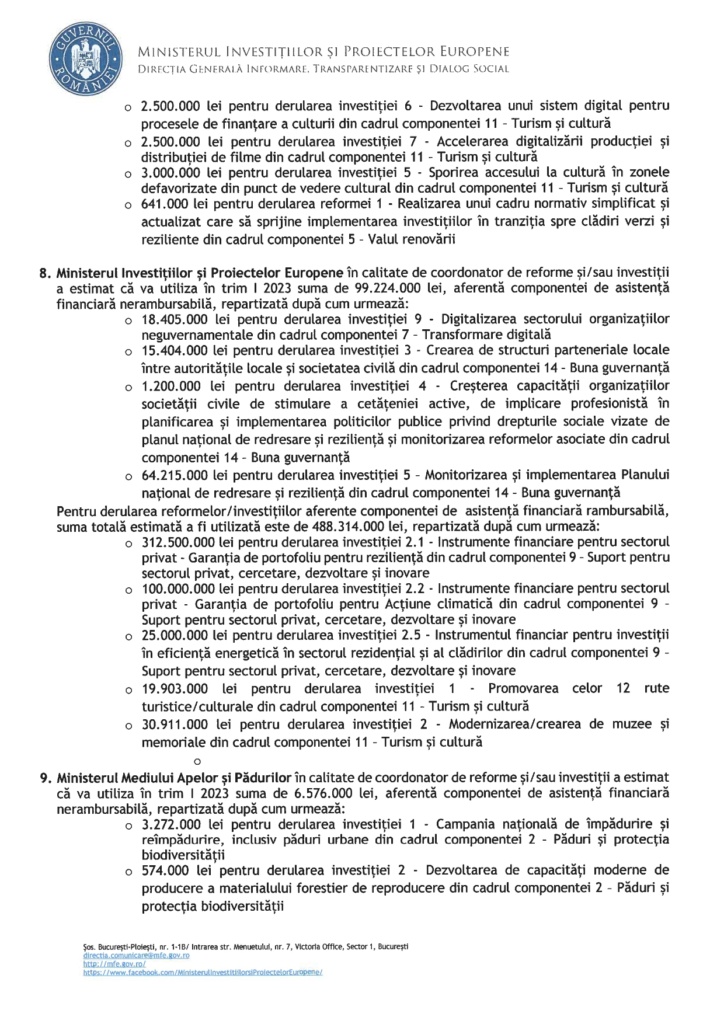 , Răspunsul Ministerului Investițiilor și Proiectelor Europene – DOCUMENT, FACIAS