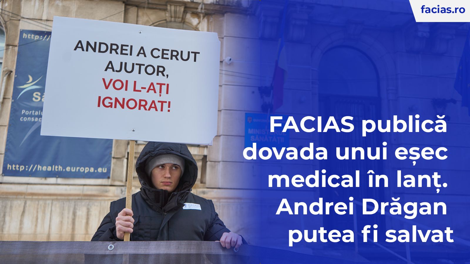 , FACIAS publică dovada unui eșec medical &icirc;n lanț. Andrei Drăgan putea fi salvat, FACIAS