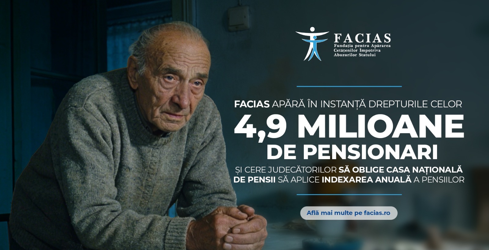 , FACIAS apără &icirc;n instanță drepturile celor 4,9 milioane de pensionari și cere judecătorilor să oblige Casa Națională de Pensii să aplice indexarea anuală a pensiilor, FACIAS