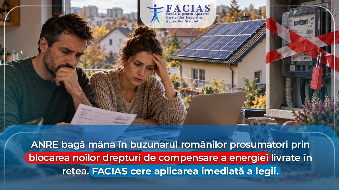 , <trp-post-container data-trp-post-id='21045'>ANRE bagă m&acirc;na &icirc;n buzunarul rom&acirc;nilor prosumatori prin blocarea noilor drepturi de compensare a energiei livrate &icirc;n rețea. FACIAS cere aplicarea imediată a legii, FACIAS